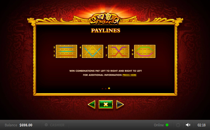 В популярном игровом автомате Si Xiang играть на деньги в Азино 777
