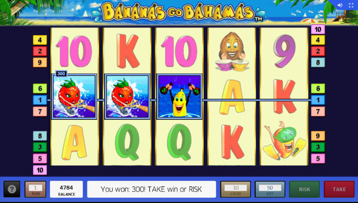 Игровой автомат Bananas go Bahamas - фортуна на стороне игроков в казино GMSlots